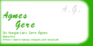 agnes gere business card